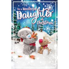 3D Holographic Wonderful Daughter Me to You Bear Christmas Card Image Preview